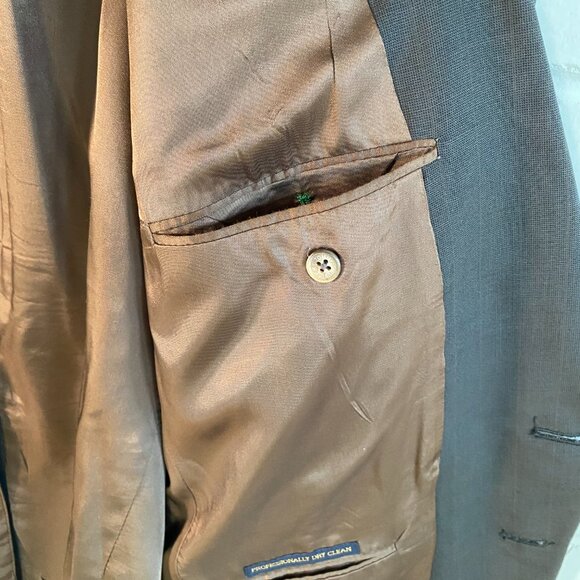 Tommy Hilfiger Suit Jacket Sport Coat Blazer Gray Patterned Wool 44S Short NICE! - Picture 6 of 7